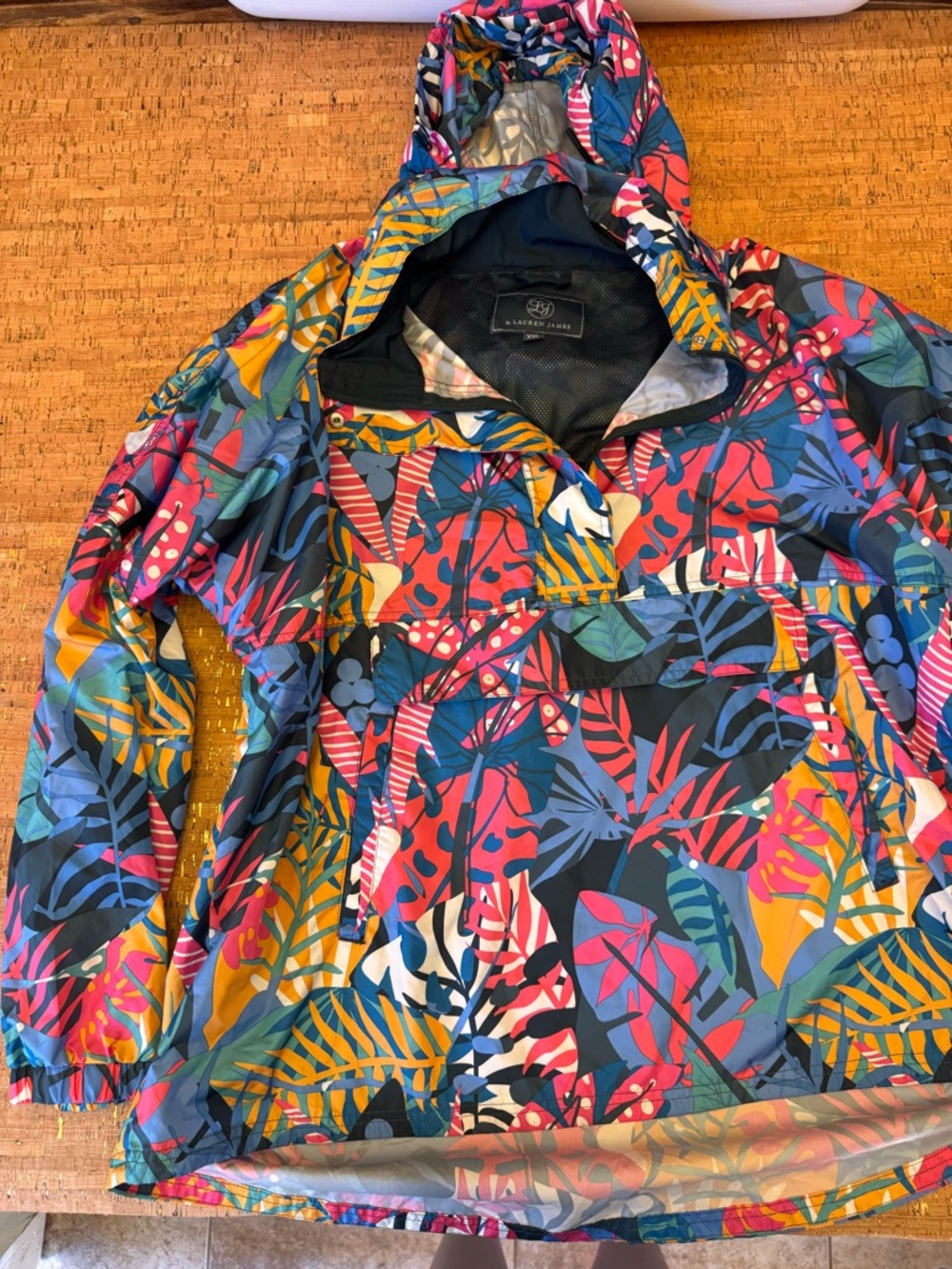 Lauren James Multicolor Abstract Printed Hooded Jacket